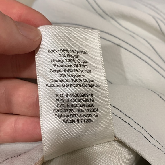 Artizia Wilfred Faun Pant White Grey Stripped Sz 00 - Picture 12 of 12